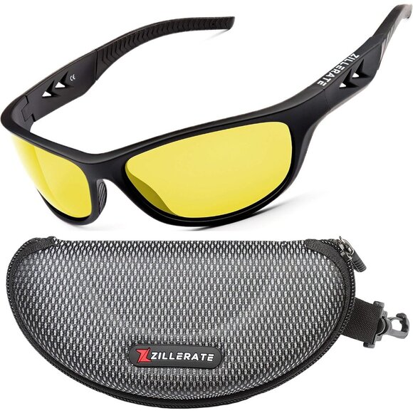Night Vision Driving Glasses - Anti Glare HD Polarized Yellow Tinted Sunglasses